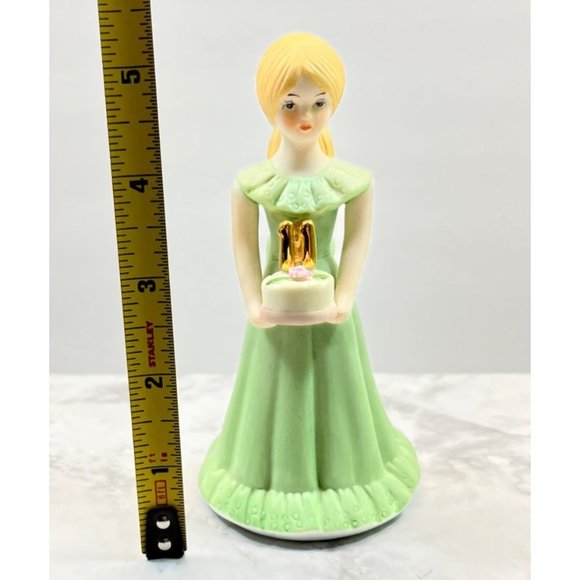 Growing Up Birthday Girls Age 11 Porcelain Blonde Figurine 1981 Enesco - Picture 3 of 8